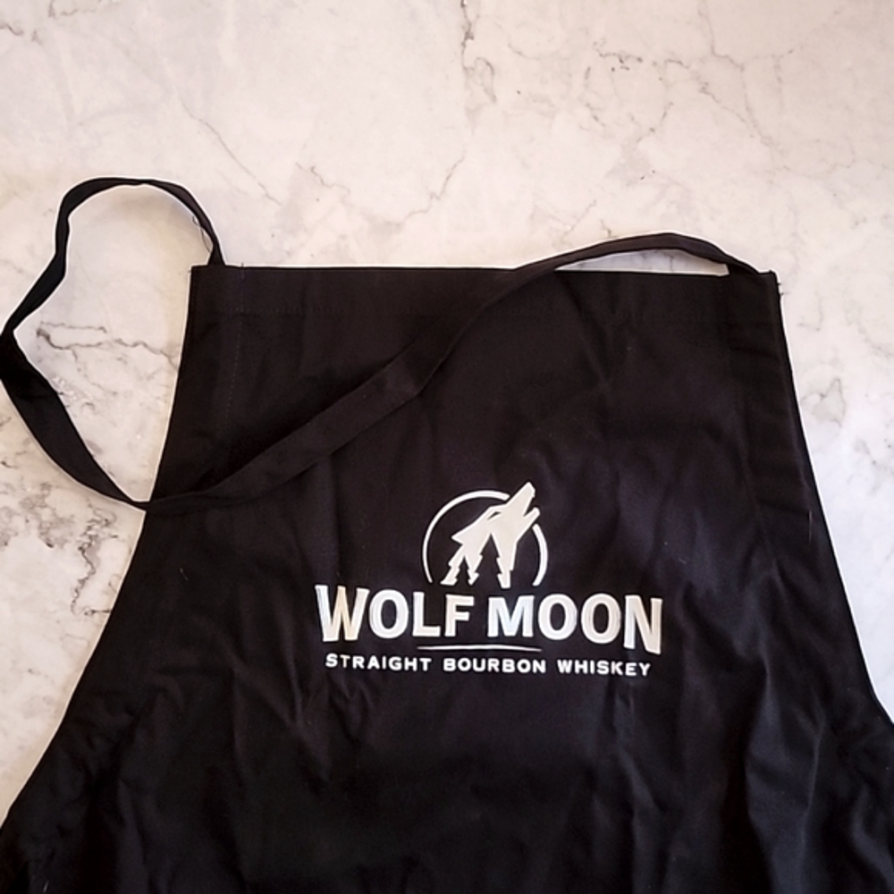 New Wolf Moon Bourbon Adjustable Black Apron - image 1